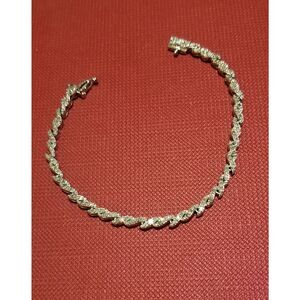 Gorgeous One Carat “S” Link Genuine Diamond Tennis Bracelet